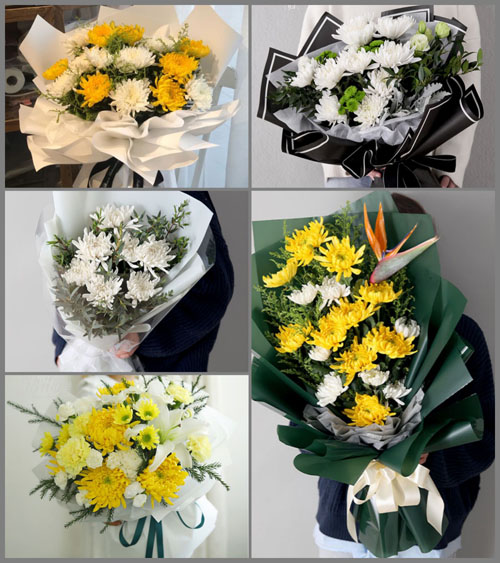 江西上饶鄱阳县柘港乡白事花束代送